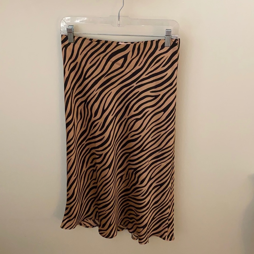 12th tribe tiger print midi skirt
